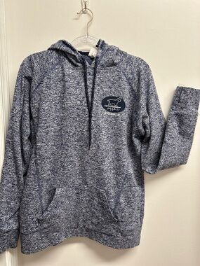 Buddy by the Sea Outer Banks Heather Navy Pullover Hoodie with Logo